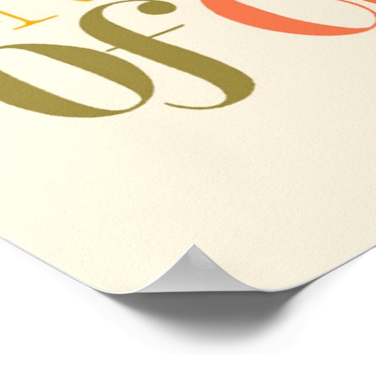 Langsames Lifestyle Design Poster (Ecke)