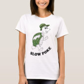 Langsames Poke Turtle mit Hut T-Shirt (Vorderseite)