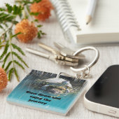 Langsames Schildkröten-Foto Genießen Sie das Tier Schlüsselanhänger (Vorderseite rechts)