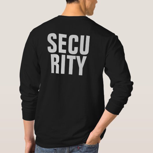 Langsames Schwarz-Weiß-Template - Sicherheit T-Shirt (Rückseite)