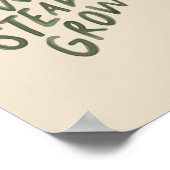 Langsames stetiges Wachstum - inspirierendes Zitat Poster (Ecke)