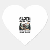 Langsames und stetes Sloth Wanderteam Herz-Aufkleber (Vorderseite)