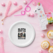 Langsames und stetes Sloth Wanderteam Pappteller (Party)