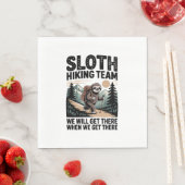 Langsames und stetes Sloth Wanderteam Serviette (Beispiel)