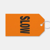 Langsames Vorsichtszeichen Geschenkanhänger (Vorderseite (Horizontal))