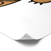Langsamkeit Lustiger Faultier-Witz Poster (Ecke)