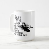 Langsamste Teil-Schmutz-Fahrradmotocross-Tasse Kaffeetasse (Vorderseite Links)