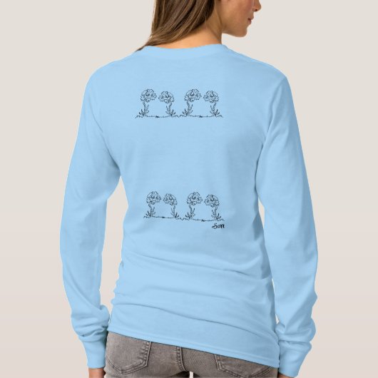 Langschläfer T - Shirt : Frühlingsblumen (Rückseite)
