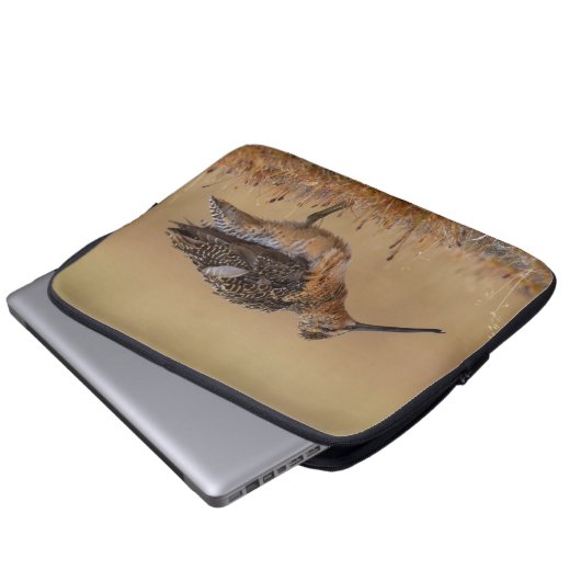 Langschnabel-Dowitcher Laptopschutzhülle (Vorne Knopf)