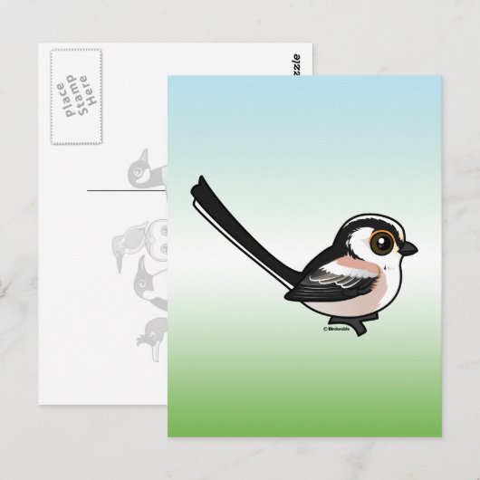 Langschwanz Postkarte (Vorne/Hinten)