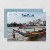 Langschwanzboot in Bangkok Thailand Postkarte (Vorne/Hinten)