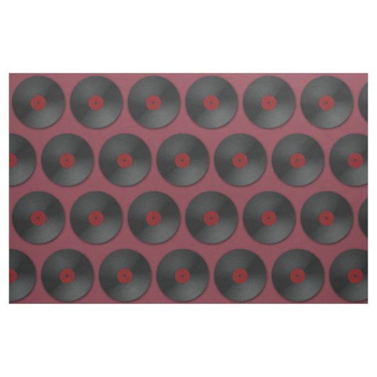 Langspielplatten-Plattenen-Muster Stoff (Fat Quarter (45,7 x 55,9 cm))