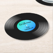 Langspielplattenkundenspezifische Runder Pappuntersetzer (Angewinkelt)