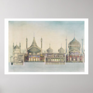 Längsprofil (L R) zum Organ, Musik-Raum, G Poster