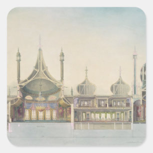 Längsprofil (L R) zum Organ, Musik-Raum, G Quadratischer Aufkleber