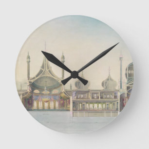 Längsprofil (L R) zum Organ, Musik-Raum, G Runde Wanduhr