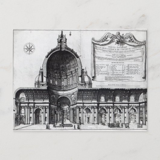 Längsquerschnitt des St. Peter's Postkarte (Vorderseite)