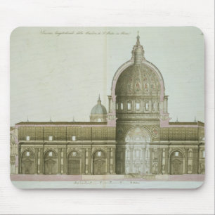 Längsquerschnitt von St Peter in Rom, Mousepad