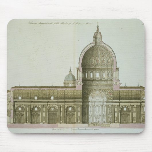 Längsquerschnitt von St Peter in Rom, Mousepad (Vorne)