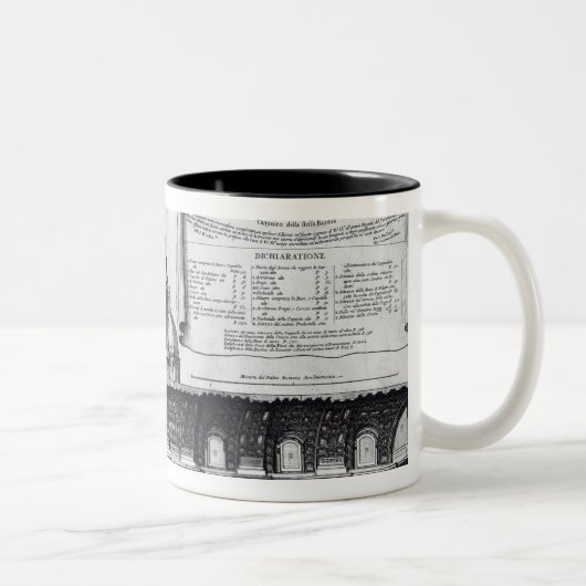 Längsquerschnitt von St Peter Zweifarbige Tasse (Rechts)