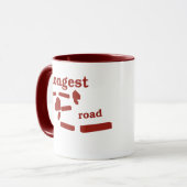 Längste Straßen-Tasse - Rot Tasse (Vorderseite Links)