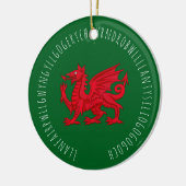 längstes walisisches Wort Keramik Ornament (Links)