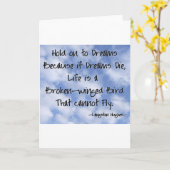 Langston Hughes Dreams Zitat Karte (Gelbe Blume)