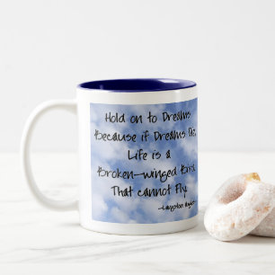 Langston Hughes Dreams Zitat Zweifarbige Tasse