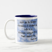Langston Hughes Dreams Zitat Zweifarbige Tasse (Links)