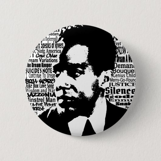 Langston Hughes-Knopf Button (Vorderseite)
