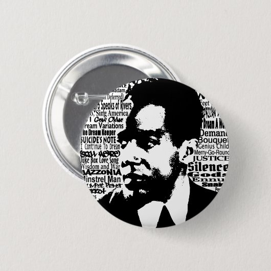 Langston Hughes-Knopf Button (Vorne & Hinten)
