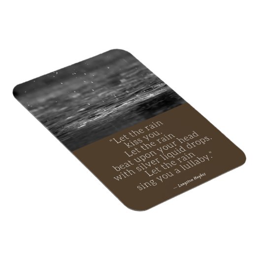 Langston Hughes Rain Zitat Magnet (Rechte Seite)