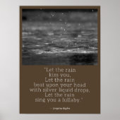 Langston Hughes Rain Zitat Poster (Vorne)