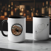 Langstrecken-Beziehungsfoto Tasse
