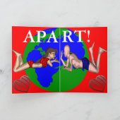 LangstreckenLiebe-Angelegenheits-Gruß-Karte Karte (Innenseite)