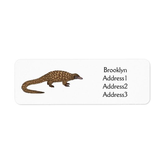Langtailed Pangolin Cartoon (Vorne)