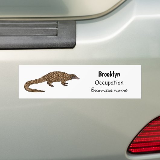 Langtailed Pangolin Cartoon Autoaufkleber (Auf Auto)
