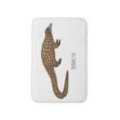 Langtailed Pangolin Cartoon Badematte (Vorderseite Vertikal)
