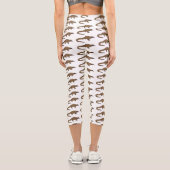 Langtailed Pangolin Cartoon Capri Leggings (Rückseite)