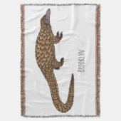 Langtailed Pangolin Cartoon Decke (Vorderseite Vertikal)