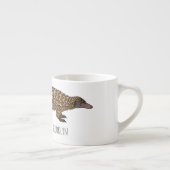 Langtailed Pangolin Cartoon Espressotasse (Rechts)