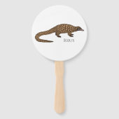 Langtailed Pangolin Cartoon Fächer (Rückseite)
