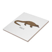 Langtailed Pangolin Cartoon Fliese (Seite)