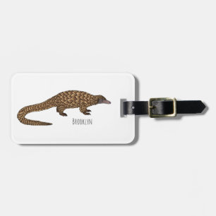 Langtailed Pangolin Cartoon Gepäckanhänger