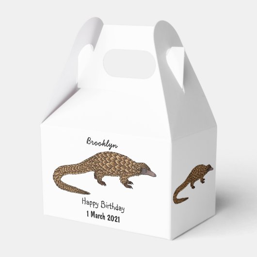 Langtailed Pangolin Cartoon Geschenkschachtel (Vorderseite)
