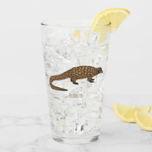 Langtailed Pangolin Cartoon Glas
