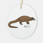 Langtailed Pangolin Cartoon Keramik Ornament (Links)