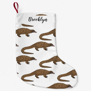 Langtailed Pangolin Cartoon Kleiner Weihnachtsstrumpf