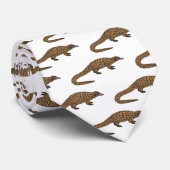 Langtailed Pangolin Cartoon Krawatte (Gerollt)