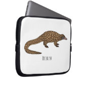 Langtailed Pangolin Cartoon Laptopschutzhülle (Vorne Rechts)